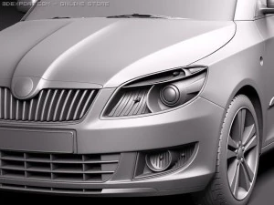 Skoda Fabia 5-door 2011 3D Model