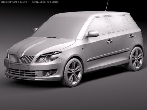 Skoda Fabia 5-door 2011 Model 3D