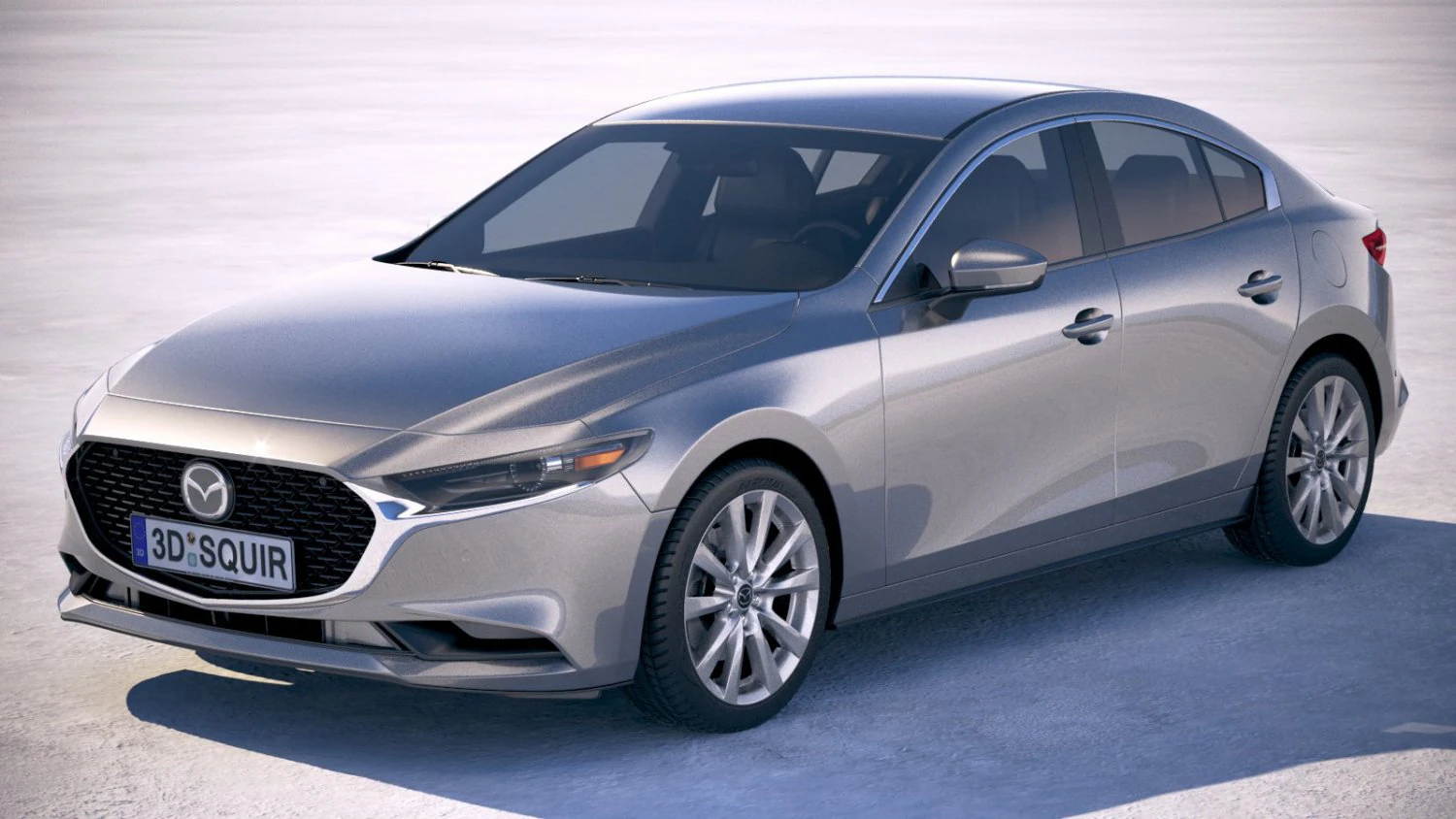 Mazda 3 Sedan 2019 3D Model .c4d .max .obj .3ds .fbx .stl .blend 