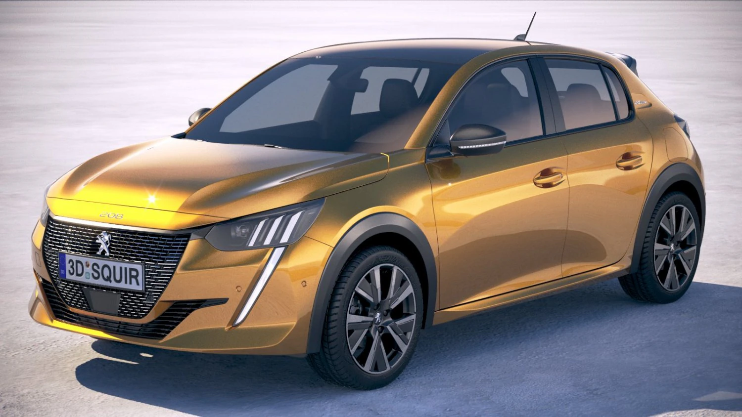 Peugeot 208 2020 3D Model .c4d .max .obj .3ds .fbx .stl .blend
