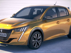 Peugeot 208 2020 3D Model