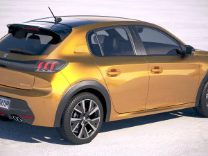 Peugeot 208 2020 3D Model