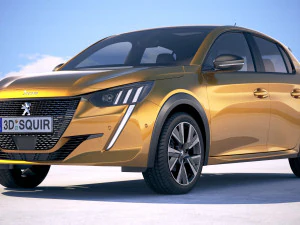 Peugeot 208 2020 3D Model