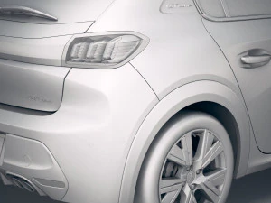 Peugeot 208 2020 3D Model