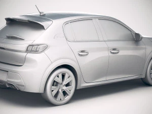 Peugeot 208 2020 3D Model