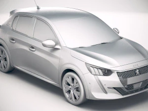Peugeot 208 2020 3D Model