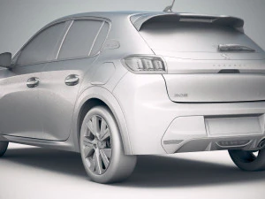 Peugeot 208 2020 3D Model