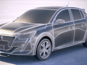 Peugeot 208 2020 3D Model