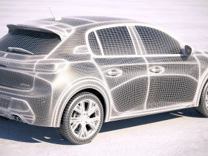 Peugeot 208 2020 3D Model