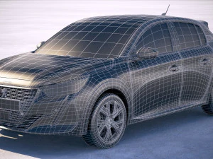Peugeot 208 2020 3D Model