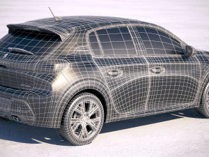 Peugeot 208 2020 3D Model