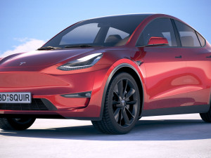 Tesla Model Y 2021 3Dモデル
