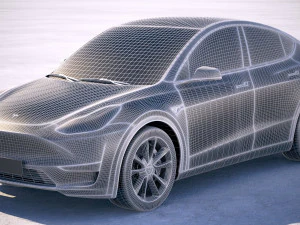 Tesla Model Y 2021 3D Model