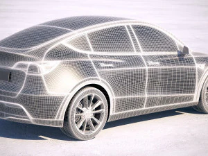Tesla Model Y 2021 3D Model