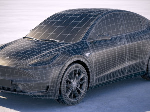 Tesla Model Y 2021 3Dモデル