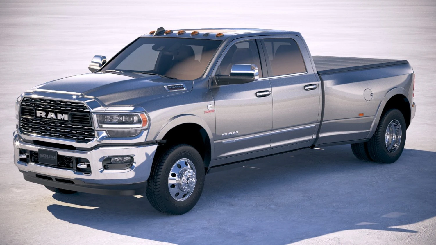 Dodge Ram 3500 HD 2019 3D Model .c4d .max .obj .3ds .fbx .stl .blend