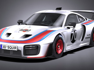 Porsche 935 2019 Mobydick lowpoly 3D Model
