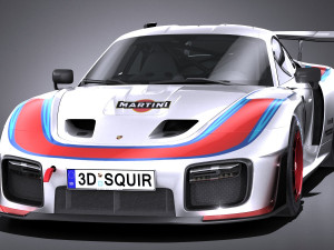 Porsche 935 2019 Mobydick lowpoly Modelo 3D
