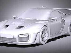 Porsche 935 2019 Mobydick lowpoly Modelo 3D