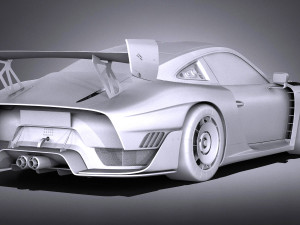 Porsche 935 2019 Mobydick lowpoly Modelo 3D