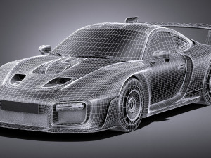 Porsche 935 2019 Mobydick lowpoly Modelo 3D
