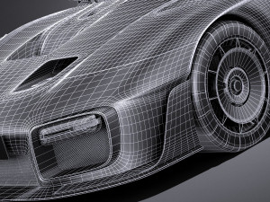 Porsche 935 2019 Mobydick lowpoly Modelo 3D