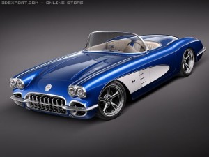 Chevrolet Corvette C1 Custom 3D Model