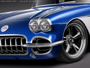 Chevrolet Corvette C1 Custom 3D Model