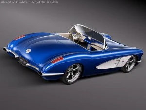 Chevrolet Corvette C1 Custom 3D Model