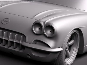 Chevrolet Corvette C1 Custom 3D Model