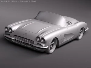 Chevrolet Corvette C1 Custom 3D Model