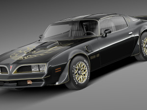 Pontiac Firebird Transam 1977 SE Bandit 3D Model