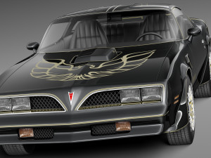 Pontiac Firebird Transam 1977 SE Bandit 3D Модель