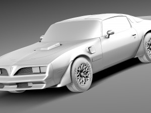 Pontiac Firebird Transam 1977 SE Bandit 3D Модель