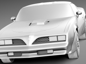 Pontiac Firebird Transam 1977 SE Bandit 3D Модель