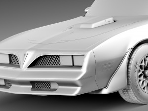 Pontiac Firebird Transam 1977 SE Bandit 3D Модель