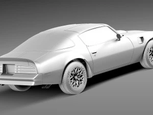 Pontiac Firebird Transam 1977 SE Bandit 3D Model