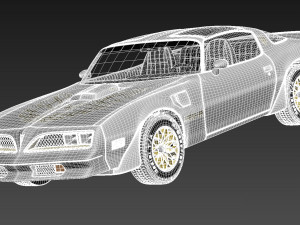 Pontiac Firebird Transam 1977 SE Bandit 3D Модель