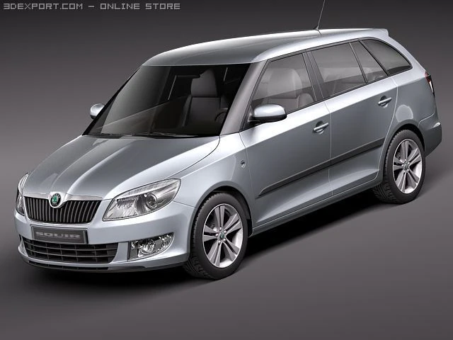 Skoda Fabia Combi 2011 3D Model .c4d .max .obj .3ds .fbx .stl .blend