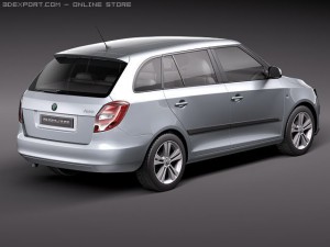 Skoda Fabia Combi 2011 Model 3D