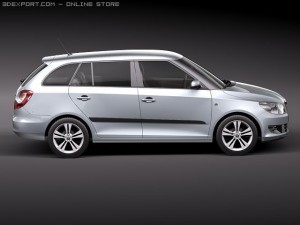 Skoda Fabia Combi 2011 Model 3D