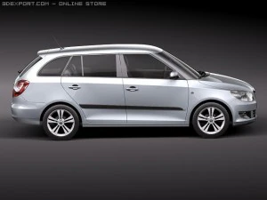 Skoda Fabia Combi 2011 3D Model
