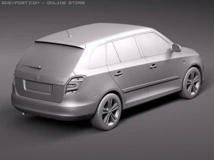 Skoda Fabia Combi 2011 3D Model