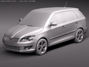 Skoda Fabia Combi 2011 Model 3D