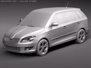 Skoda Fabia Combi 2011 3D Model