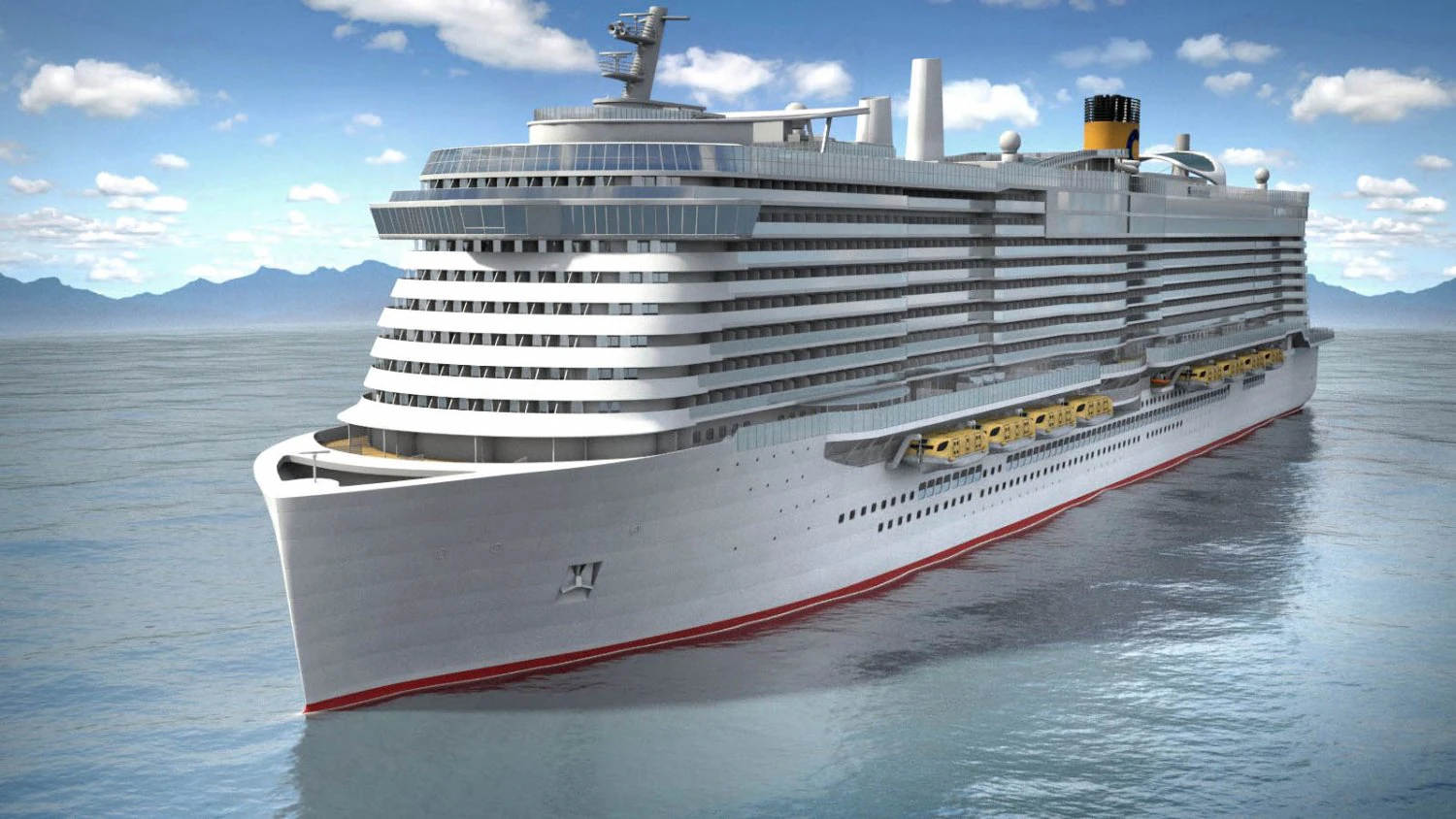 Costa Smeralda cruise ship 3D Model .c4d .max .obj .3ds .fbx .stl .blend 