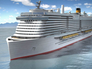 costa smeralda cruise ship 3D Model