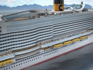 Costa Smeralda cruise ship 3D Model