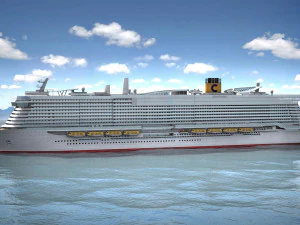 Costa Smeralda cruise ship 3D Model