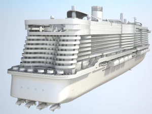 Costa Smeralda cruise ship 3D Model